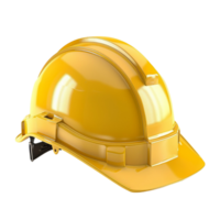 a yellow hard hat on a transparent background AI-Generated png