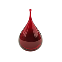 red drop of blood on transparent background AI-Generated png