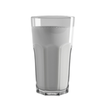 Glas von Milch auf transparent Hintergrund KI-generiert png