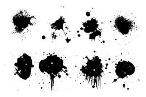 tinta chapoteo dinámica salpicar grunge elementos para creativo diseños vector