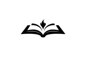 Open Book Icon Illustration for Online Stories and Fiction Logotype. vector