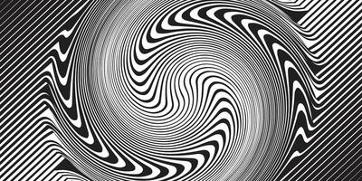 Halftone swirl gradient pattern. Circular pattern stripes in black white. Isolated object on white background. vector