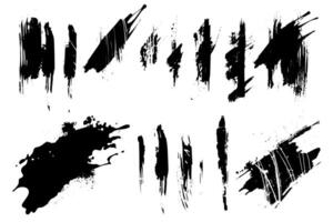 Ink Brush Stroke and Line Splash Creative Brushstroke Set. vector