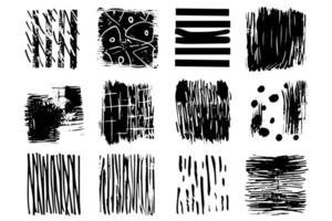 Organic Abstract Ink Blob Set Modern Grunge Shapes with Irregular Silhouettes and Fluid Brushstroke Design.. vector