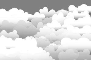 Background of clouds on a gray sky in cloudy weather vector