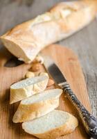 Sliced french bread baguette photo