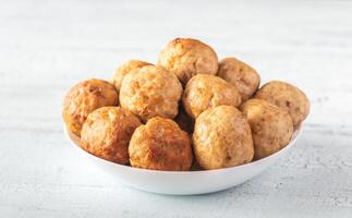 Bowl of meatballs photo