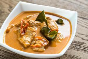 Thai panang pork curry photo