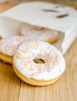 Donuts close up photo