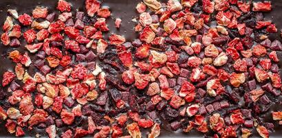 Luxury chocolate bar with dried berries photo