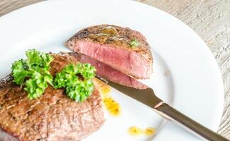 Beef Steak cross section photo