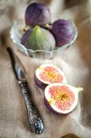 Ripe figs closeup photo