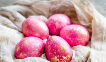 Painted Easter eggs photo