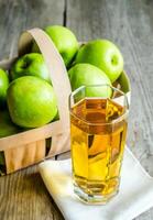 Apple juice with fresh apples photo