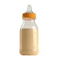 Generated AI a baby bottle with milk on transparent background png