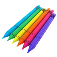 Generated AI crayon crayon color pencils on transparent background png