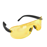 généré ai sécurité des lunettes avec Jaune lentille sur transparent Contexte png