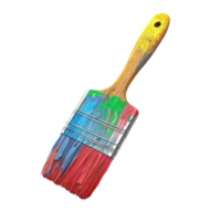 Generated AI a paint brush with paint on it on transparent background png