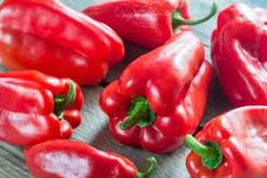 Red bell peppers photo