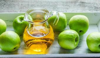 Apple juice with fresh apples photo