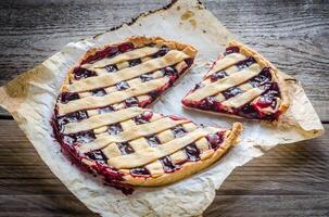 Open cherry pie photo