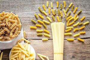 Various pasta types photo