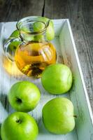 Apple juice with fresh apples photo