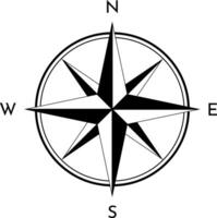 Compass Rose Isolated Icon vector