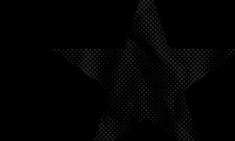 Dark Rough Grunge Gritty Halftone Pattern Subtle Star Shape Dots on Black Background Distressed Spilled Ink Banner Design vector