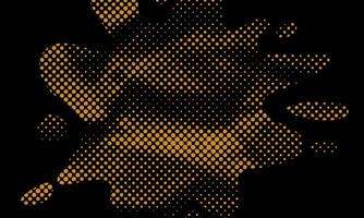 Abstract Rough Yellow Dotted Halftone Retro Paper Spilled Ink Print Texture Filter with Dark Background vector