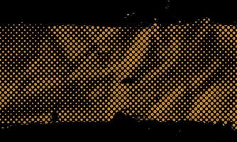 Abstract Rough Yellow Dotted Halftone Retro Paper Spilled Ink Print Distressed Texture Filter with Dark Background vector