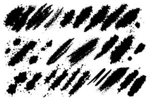 Paint brush. Black ink grunge brush strokes. Paintbrush set. Grunge design elements. Painted ink stripes. vector