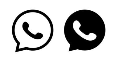 whatsapp icono logo ilustración en blanco antecedentes vector