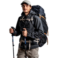 Mens sport hiking, transparant achtergrond png