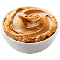 Delicious peanut butter in a bowl, transparent background png