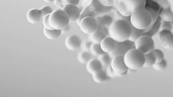 Stream gray balls grey abstract drops metaballs meta orbs spheres pearls particles flying moving cells 3d render motion design animation modern presentation ads futuristic backdrop dynamic wallpaper video