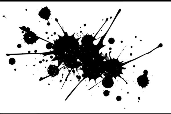 Ink Splatter Paint Abstract Blot and Splash with Drop's. Abstract Grunge Texture.