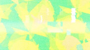a green and yellow abstract pattern with leaves glitch animation video