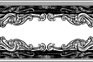 Vintage Victorian Ornamental Frame Classic Rococo Design with Golden Flourishes.Message Board. vector