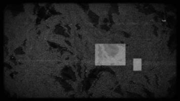 a black and white photo of a square with glitch animation video