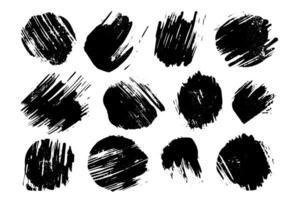 Ink and Paint Dynamic Splash with Black Stain and Grunge Texture. vector