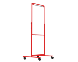 Tall whiteboard isolated on background. 3d rendering - illustration png