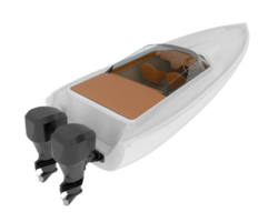 Schnellboot isoliert auf Hintergrund. 3d Rendern - - Illustration png