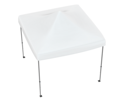 piazza promozione tenda isolato su sfondo. 3d interpretazione - illustrazione png