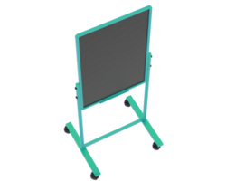 Tall whiteboard isolated on background. 3d rendering - illustration png
