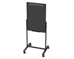 Tall whiteboard isolated on background. 3d rendering - illustration png