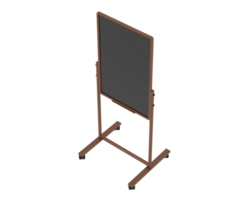 Tall whiteboard isolated on background. 3d rendering - illustration png