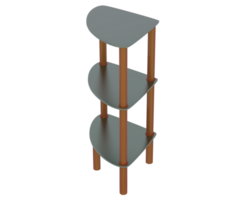 Delgado monitor pedestal aislado en antecedentes. 3d representación - ilustración png