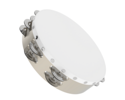 Tambourine isolated on background. 3d rendering - illustration png