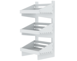 Delgado monitor pedestal aislado en antecedentes. 3d representación - ilustración png